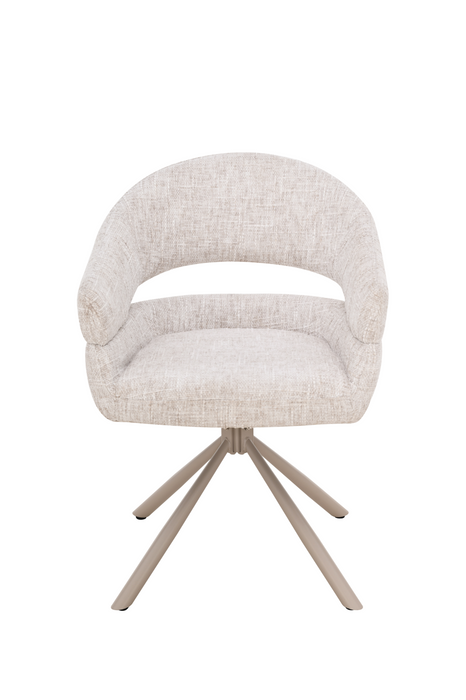 2er Set Nemo Stuhl, Webstoff, Beine beige