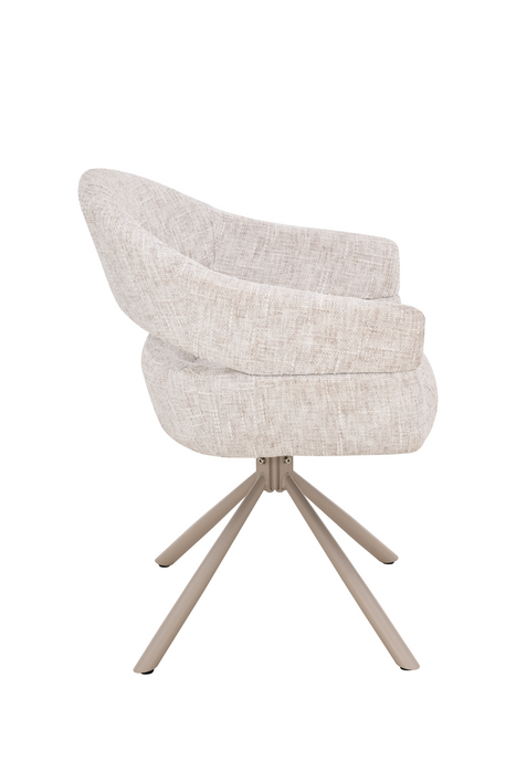 2er Set Nemo Stuhl, Webstoff, Beine beige