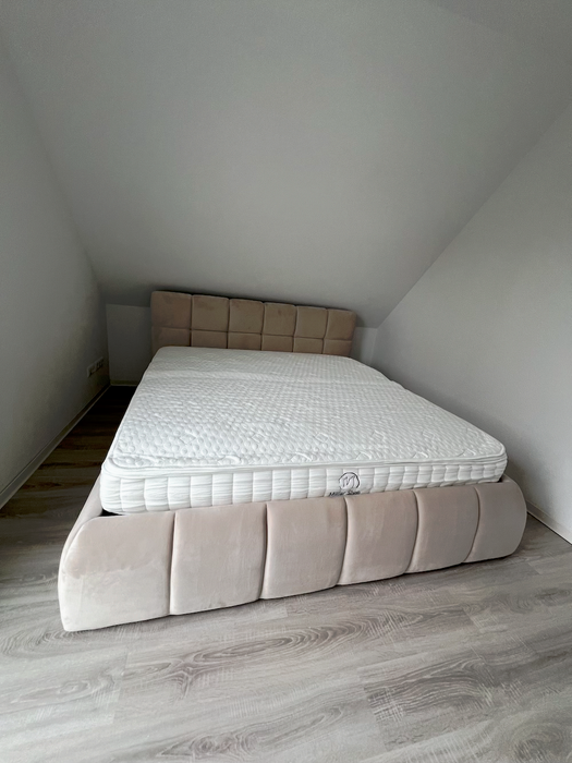 Venedig Bett mit Bettkasten, Samtstoff, 160x200cm oder 180x200cm