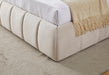 Ecke links von Venedig Bett mit Bettkasten in beige