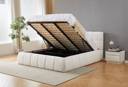 Venedig Bett mit offenem Bettkasten mittig im Schlafzimmer platziert