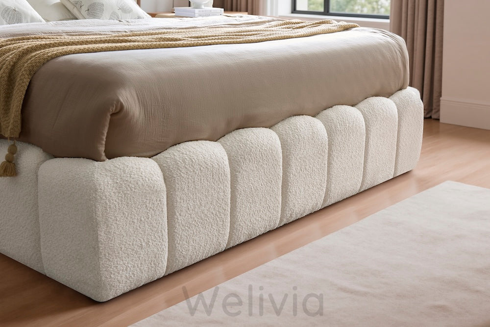 Cloud Bett, 160x200cm, Boucle Creme