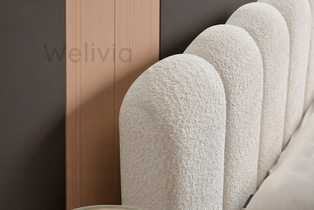 Cloud Bett, 160x200cm, Boucle Creme