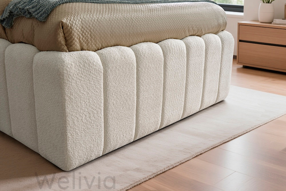 Cloudy Bett, 180x200cm, Boucle Creme