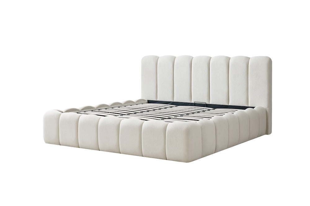 Cloud Bett, 160x200cm, Teddystoff Beige