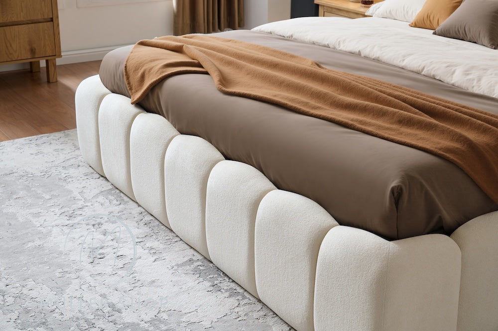 Cloud Bett, 160x200cm, Teddystoff Beige