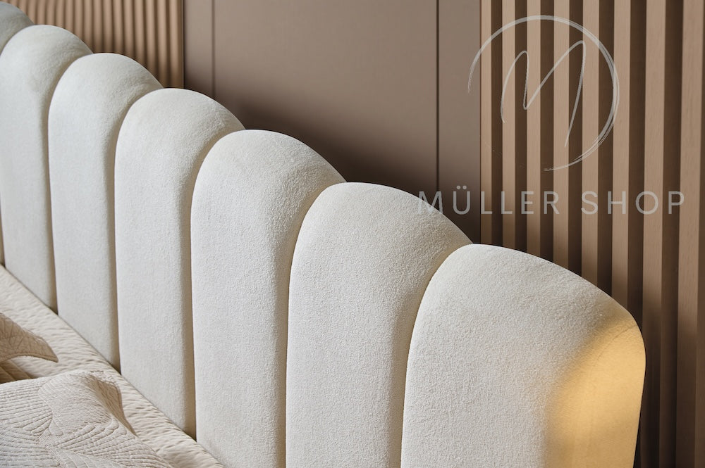 Cloud Bett, 180x200cm, Teddystoff Beige